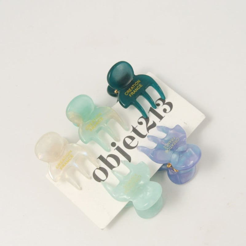 

objet213 Emerald Rabbit Clip 5. Chunky Green