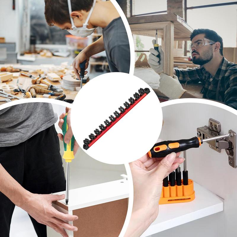 Screwdriver Organizer Magnetic Tool Holder Strip Wrench Organization And Storage Rack for Auto Repair Electricians Carpenters