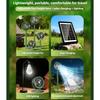 Wiederaufladbarer Solar-Bodenventilator mit flexibler Höhenverstellung Leiser Teleskop-Schreibtischventilator für Terrassen, Gärten und kleine Räume
