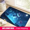 Cyber Night City Pokemon Print Doormat Non-Slip Water Absorbent Floor Mat for Home Decor