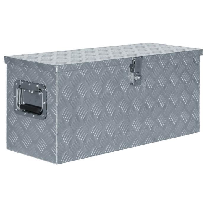 Aluminium Box - vidaXL - 80 X 30 X 35 Cm - Silver - Rust-resistant - Locking System