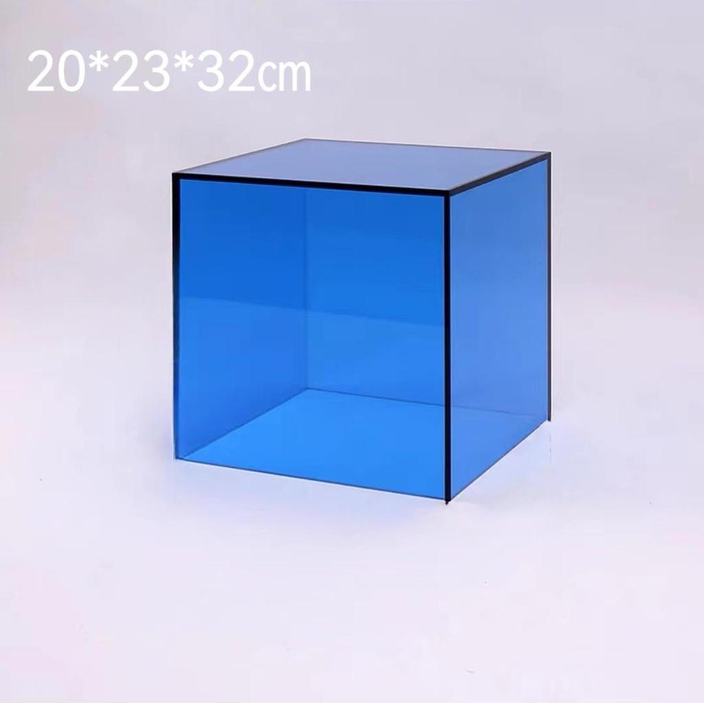Blue Acrylic Dessert Table Display Stand for Tea Break & Birthday Ornaments
