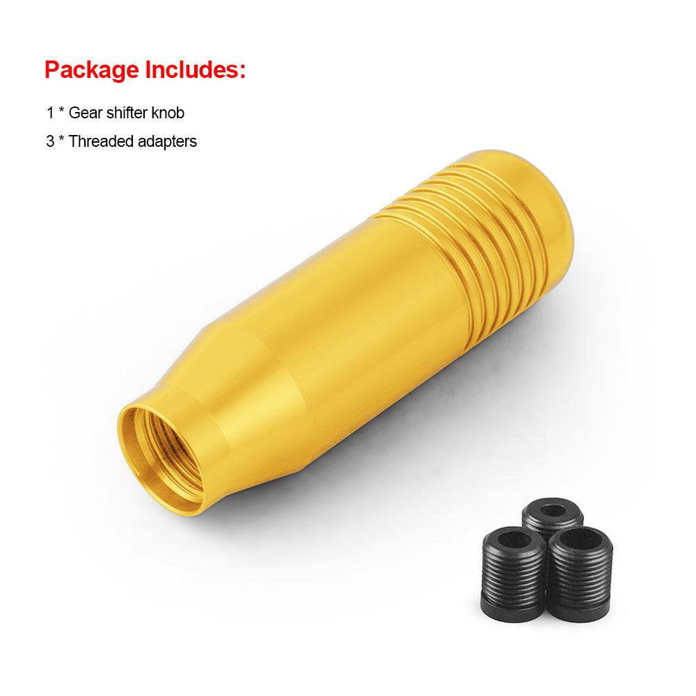 

8,5 см стильная ручка переключения передач ручка механической коробки передач универсальная автомобильная алюминиевая удлиненная ручка переключения передач JDM без логотипа золотой