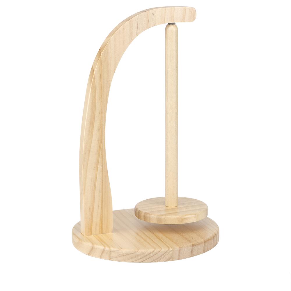 

1pc Rotating Wooden Yarn Spinder Holder- DIY Handcrafted Knitting & Crochet Yarn Rack, Weaving Yarns Spool Stand & Storage Rack