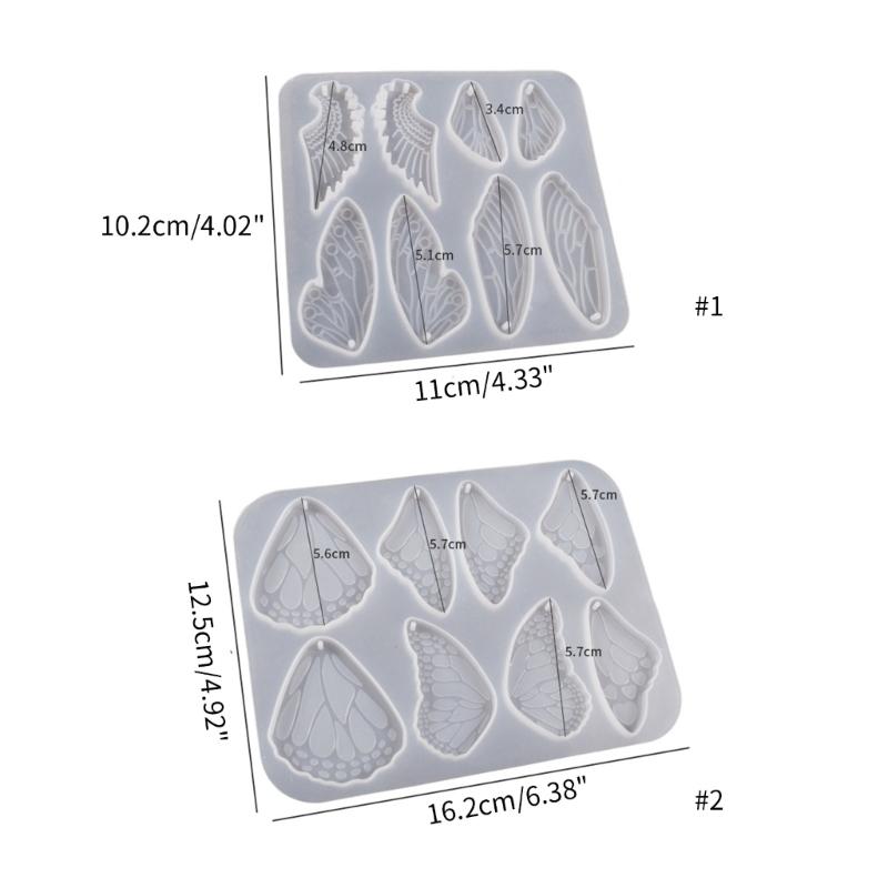 Wing-shaped Silicone Molds Jewelry Casting Molds Epoxy Resin Pendant Mould for DIY Earrings, Jewelry, Keychain, Crafts