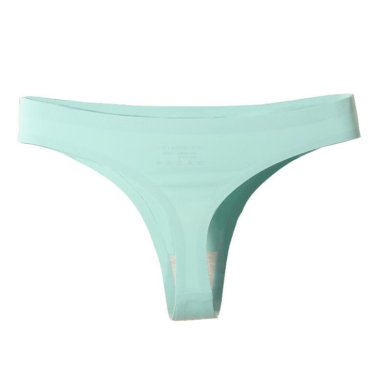 Women's Seamless Underwear Women's Thong One-piece Sexy Women's Fat Mm Summer Sports Fitness Large-size Ice Silk T-pants