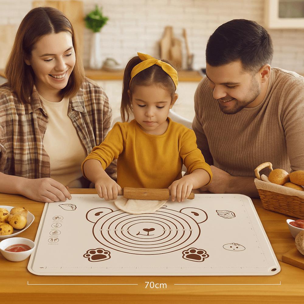 Non-Slip Kneading Dough Mat Reusable Pizza Dough Mat High Quality Silicone Baking Mat Kitchen Use
