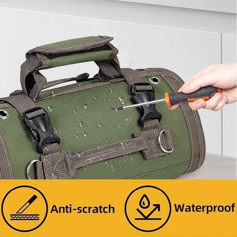 Multi-Purpose Roll Up Tool Bag Waterproof Oxford Fabric