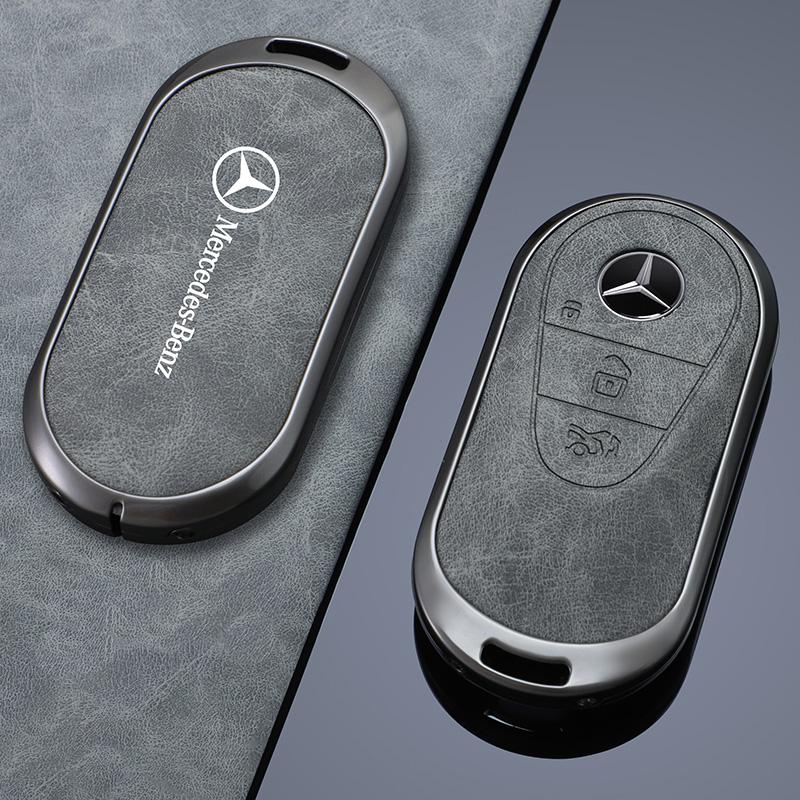 2025 Νέα Δερμάτινο+Κράμα Ψευδαργύρου Θήκη Κλειδιού Αυτοκινήτου Κέλυφος Αξεσουάρ Για Mercedes Benz 2022 C Class S Class W223 W206 S350 S400 S450 S500