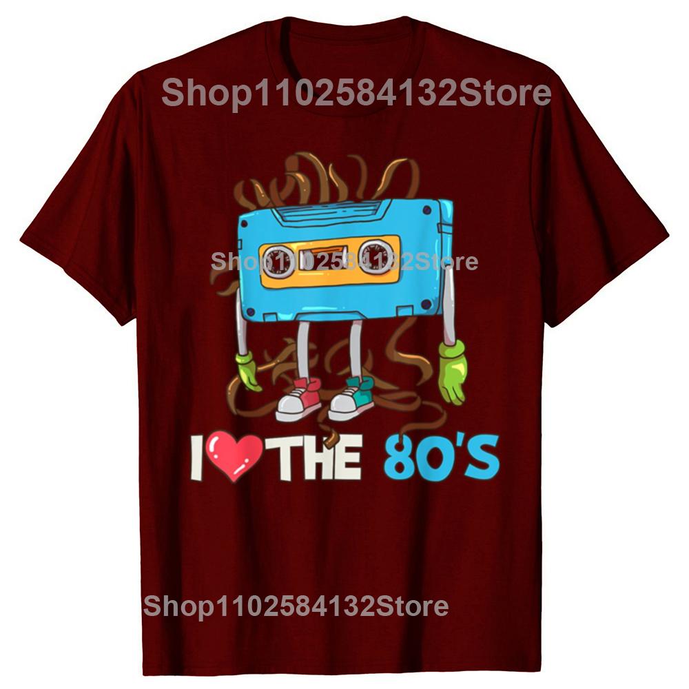 Funny 1980 80s Cassette Tape Graphic Tshirts Men Womens Fashion Casual Tshirt 100 Cotton Loose Oversized T Shirt
