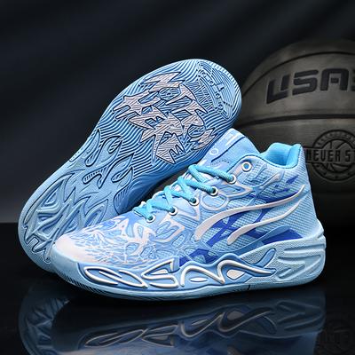 Chaussures de Basketball pour Hommes Souples Légères Entraînement Terrain Antidérapantes Amortissantes Respirantes Confortables Baskets Montantes Homme