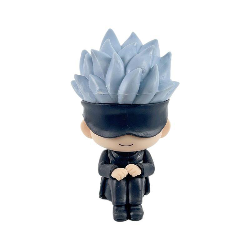 Jujutsu Kaisen Q Version Gojo Satoru & Yuji Itadori Figure Set: Cake Ornaments, Model Cars, Gashapon Blind Box Dolls