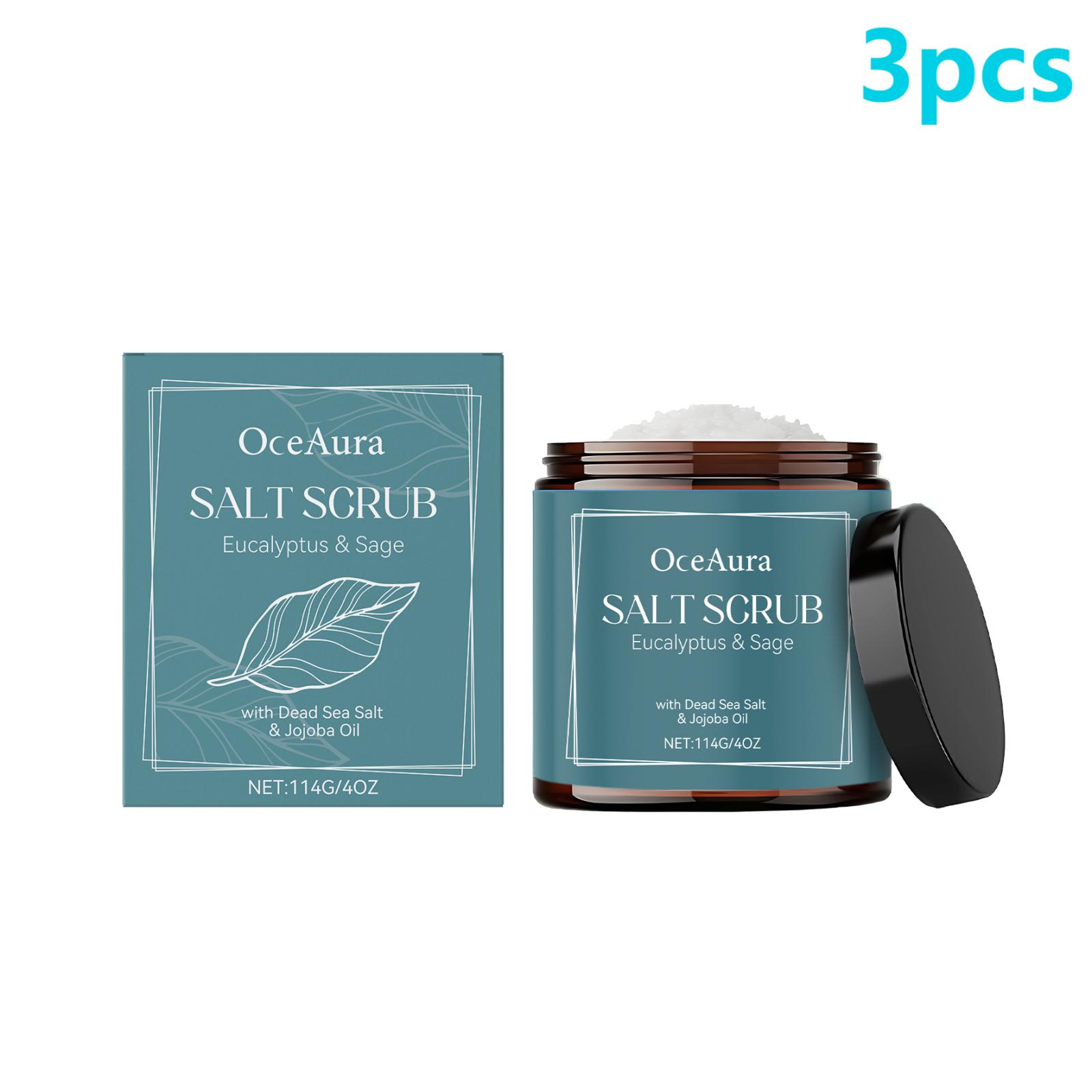 Sel de la Mer Morte Gommages Lavage Corps Éliminer les Cellules Mortes Soin Nettoyage Professionnel de la Peau Exfoliant Huile de Jojoba Gommage Corps Bain 114g