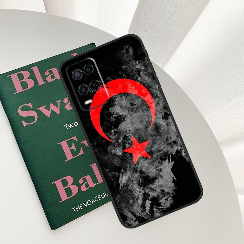 Turkey Flag Case For Oppo A54 A74 A94 A54S A57S A15 A16 A17 A52 A72 A76 A96 A58 A78 A98 A77 A5 A9 Cover