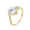 Elegant Twisted Split Shank Moissanite Ring S925 Silver 18K White Gold Plated Dainty Ladies Proposal Anniversary Birthday Gift