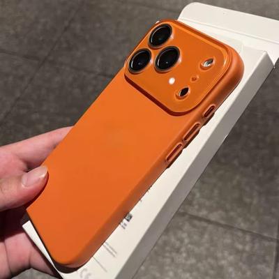 Carcasă de lux cu textură de piele mată, rezistentă la șocuri, pentru iPhone 17 Air 16 15 14Plus 13 12 11 Pro Max, Protecție sticlă pentru lentila camerei, Husă dură pentru telefon