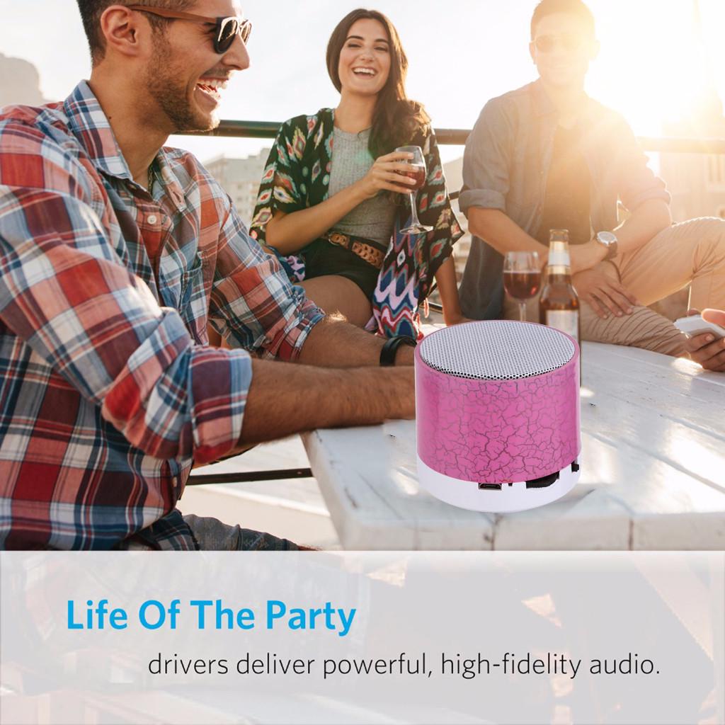 SHERRY Portable Mini Wireless Stereo LED Light Bluetooth Speaker SD Card For Smartphone