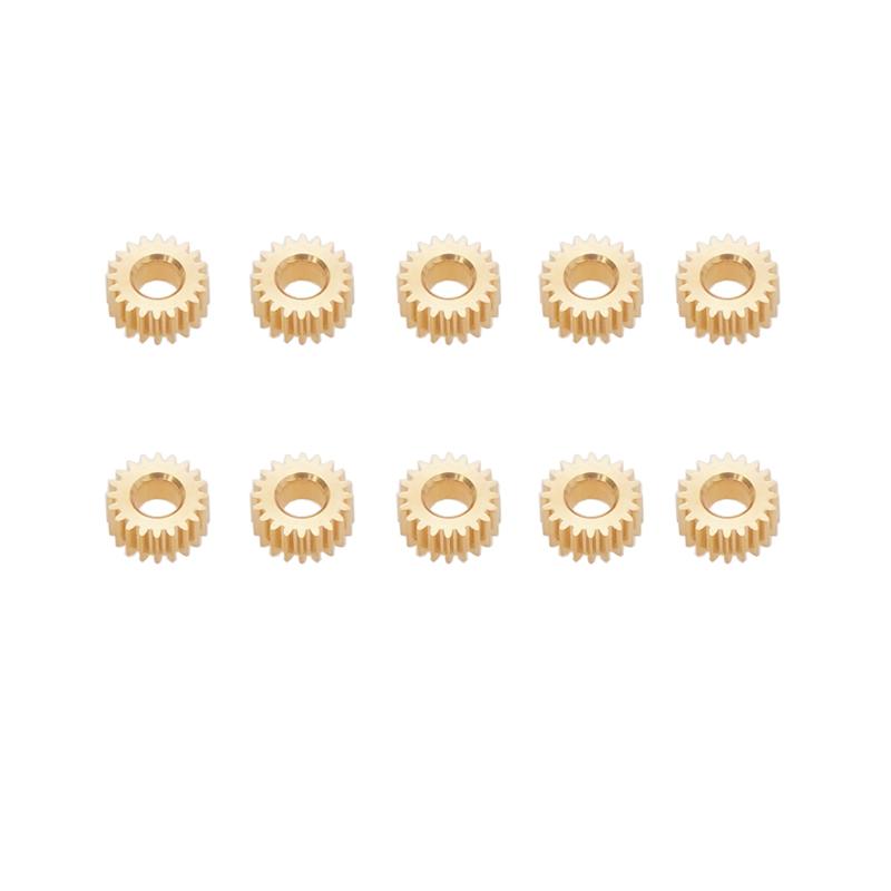 10PCS Modulus 0.2 Mini Brass Spur Gear 10T 12T 15T 20T 30T 40T Pinion Hole Dia.0.8/1/2mm Gears DIY RC Car Motor Shaft Connector