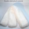 178*15cm Double-Sided Plush Women's Faux Fur Collar Scarf Wrap Winter Neck Warmer Collar Ladies White Scarf