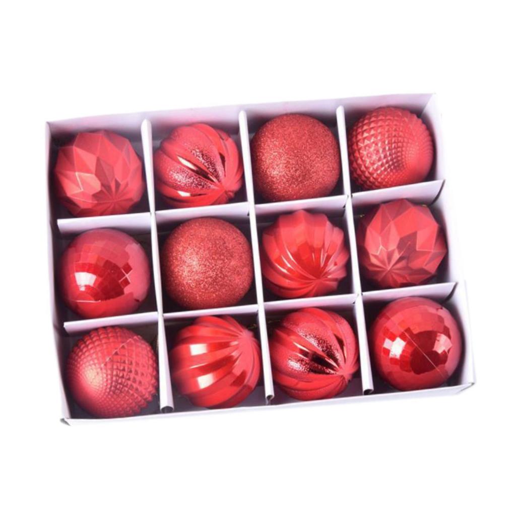 12 Pieces Christmas Ball Ornaments Xmas Decor 6 cm Decorative Xmas Balls Baubles