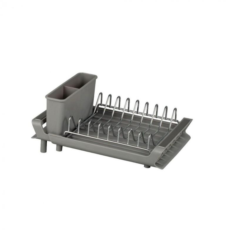 Compact Adjustable Kitchen Dish Drying Rack Countertop Small Space Iron Utensil Organizer With Cutlery Holder