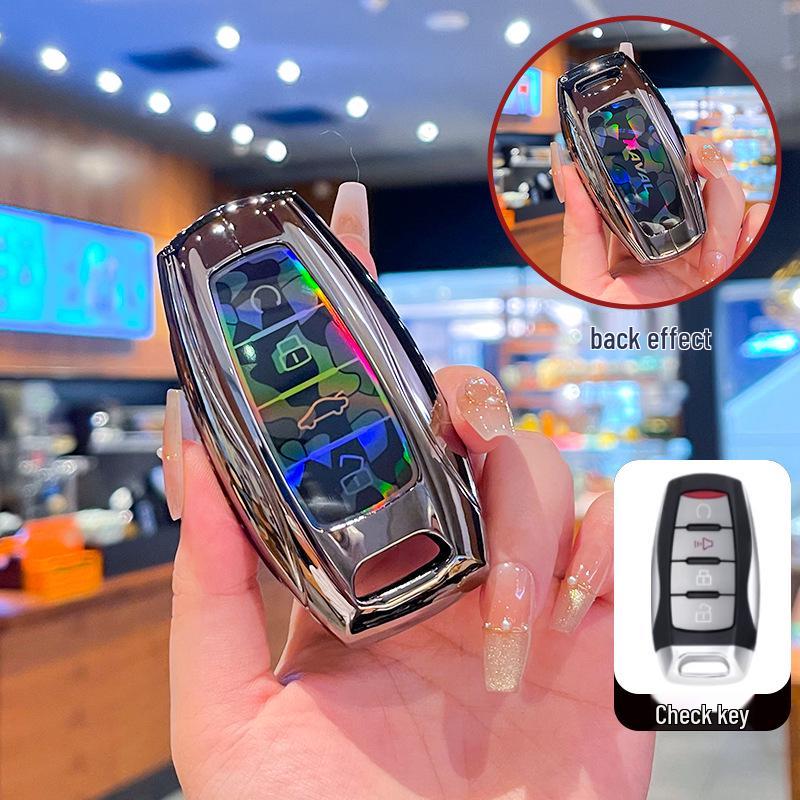 Compatible Metal Buckle Key Cover for Great Wall Haval: H2S, M6, F5, F7X, Big Dog, Divine Beast, Fierce Dragon, Dragon Max, Owl