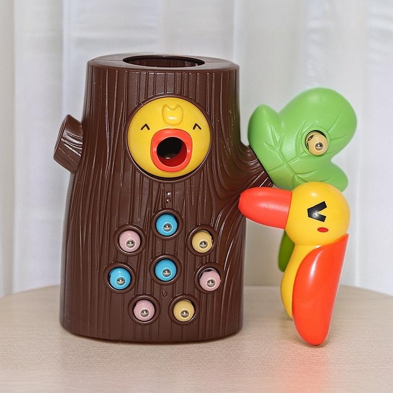 Woodpecker Game, Magnetic Fishing, Bird Catching Insects, Feeding, Hand-Eye Coordination Training, Parent-Child Interaction, Children'S Toys
