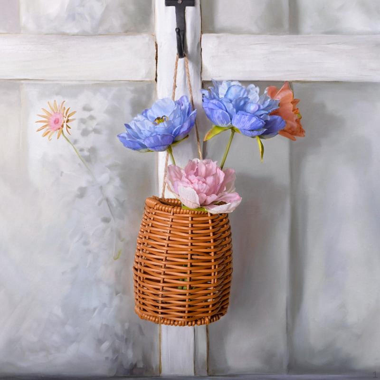 

Woven Flower Baskets Floral Storage Basket Tabletop Decoration Arrangement Holder for