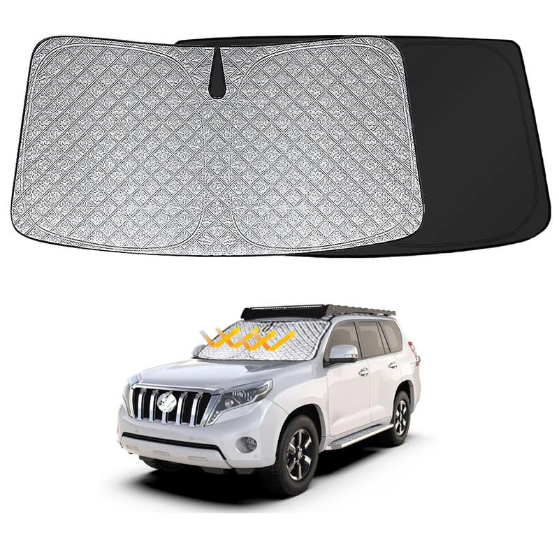 Toyota Prado 150 Series Compatible Front Sunshade Windshield Sunshade with Excellent Light UV Sunburn Heat Customization Interior Easy Storage Bag