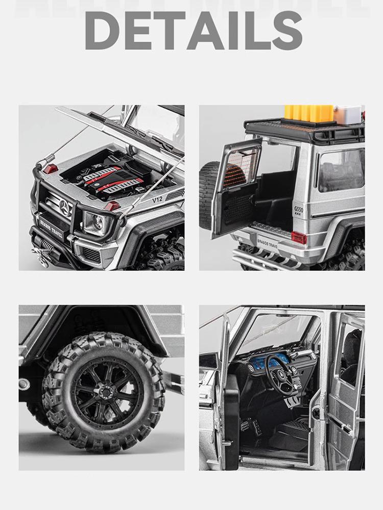 1:24 Mercedes-Benz G550 4X4 Modified Version Off-road Car Diecast Car Advanced Collection Ornament Car Models