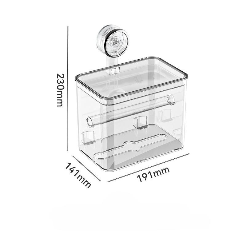Tragbarer Saugnapf Toilettenpapierhalter Langlebiger Wasserdichter Saugnapf Papierhalter Taschentuchbox für Badezimmer und Schlafzimmer