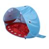 Baby Beach Tent Whale Shaped UPF50 Sun Protection Pop Up Sun Shelter with Built In Pool Reinforced Frame Blue