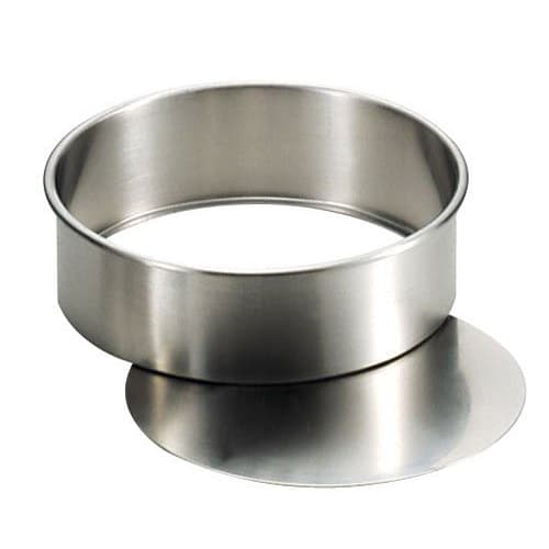 Suncraft PP-611 Silver Cake Pan with Removable Bottom, 18cm, Made in Japan, Stainless Steel, Dishwasher Safe, for Decorating Whole Cakes and Pastry Ba