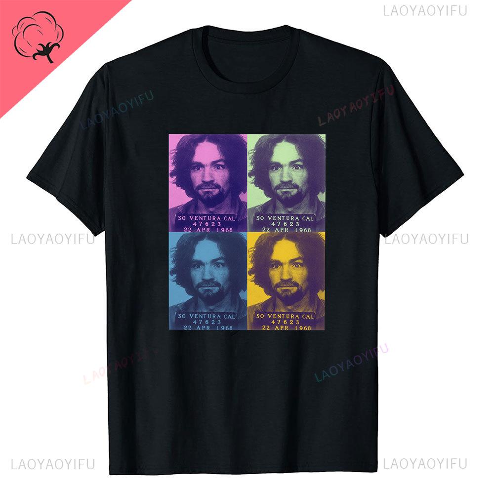 Charles Manson Helter Skelter Cult Zomer van Nieuwe Stijl Liefde Ronde Hals Streetwear Harajuku Korte Mouw Esthetisch Bedrukt T-shirt