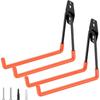 Stainless Steel Expanding Hook Bracket Wall Mount for Garden Hose Garage Tool Storage Heavy Duty Black Orange with Mounting