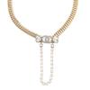 CHANEL 23 spring and summer 23S crystal love silver diamond double C rhinestone decorative chain necklace metal necklace women's style