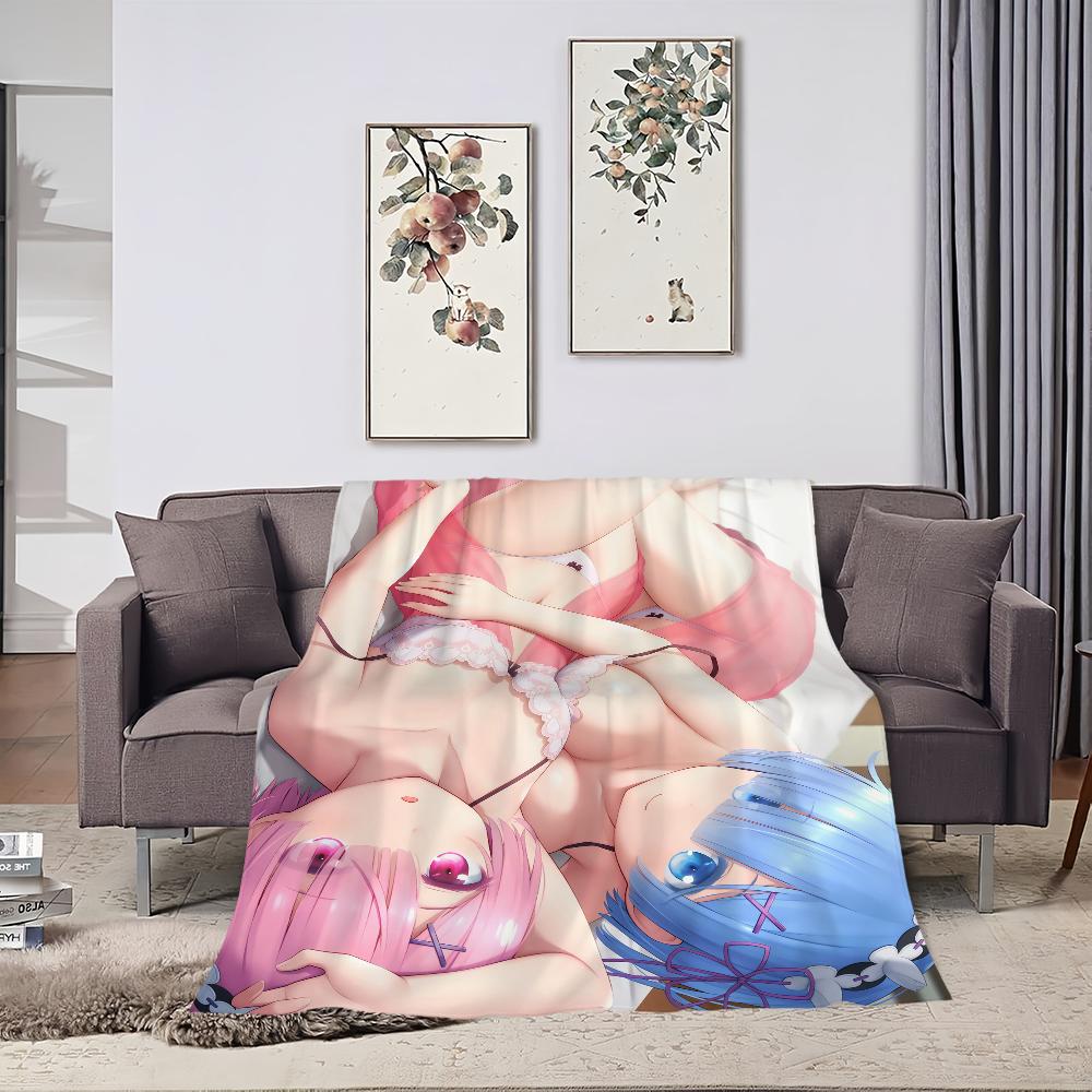 Re Zero Rem Printed comfortable and soft sofa, living room bed, bedroom blanket suitable for travel and gifts