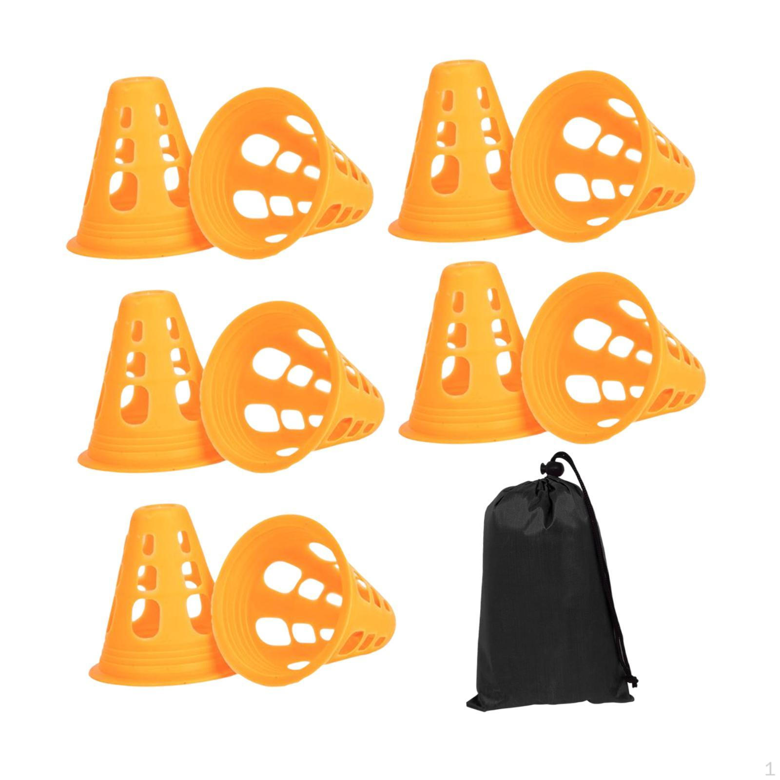 

Упаковка из 10 маркерных конусов для занятий фигурным катанием с сумкой для переноски