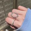 Anello da donna ovale in argento 925 con incastonatura di diamanti scintillanti tendenza anelli irregolari traforati per donne gioielli da sposa esagerati regalo