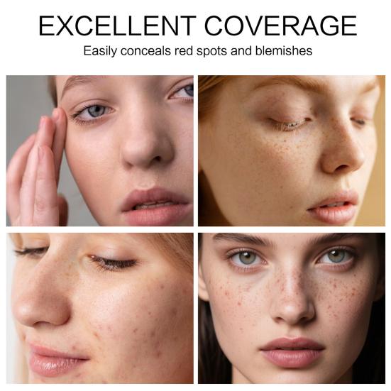 30G 4-In-1 Color Changing Foundation Lightweight SPF 50+ Hydrating Full Coverage Concealer Waterproof Long Lasting Liquid Foundations for All Skin
