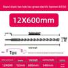 Extended Electric Hammer Drill Bit, Square & Round Shank, for Concrete Piercing - Available in 500mm to 2m Lengths