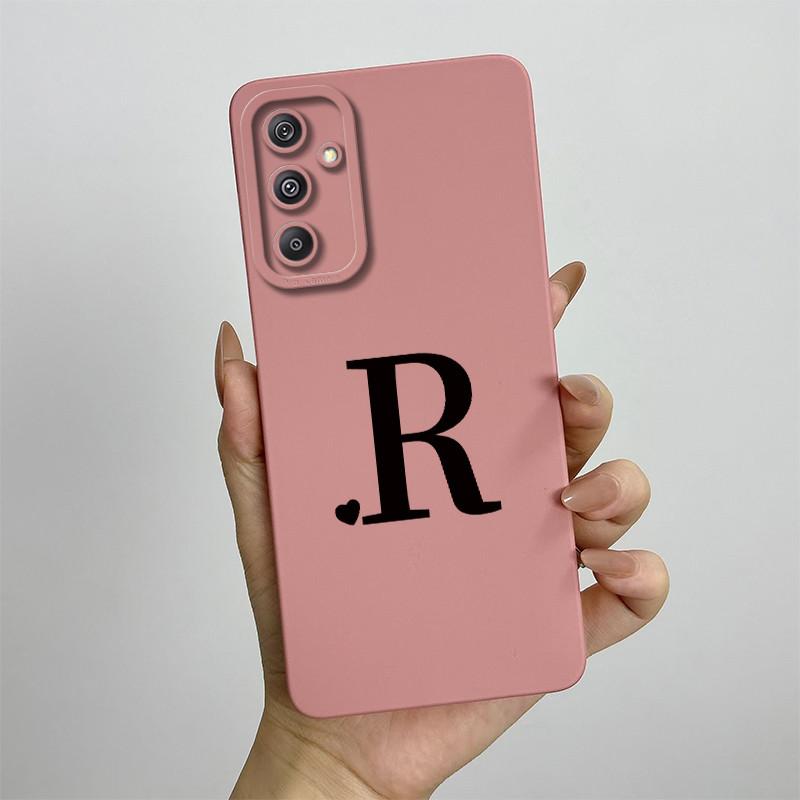 For Samsung Galaxy M34 5G Case SM-M346B Love Heart Letters Back Cover Liquid Silicone Phone Case For SamsungM34 M 34 5G Shell