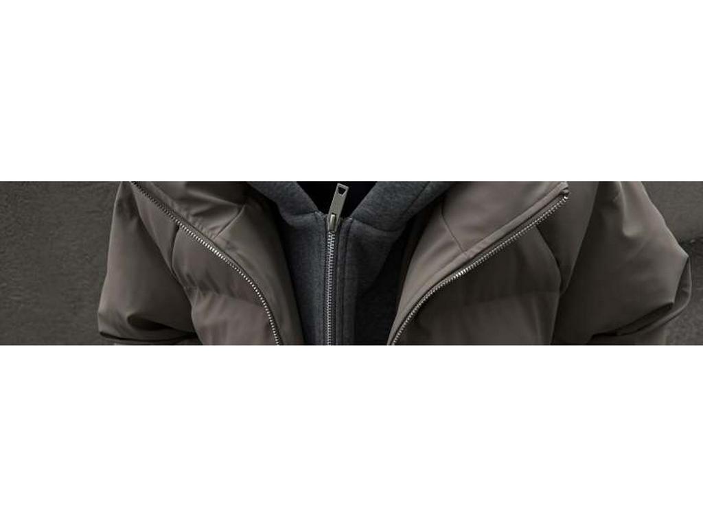 Men's American-Style Matte PU Leather Faux Two-Piece Winter Jacket - Heavyweight, Warm, Street-Style Bread Coat