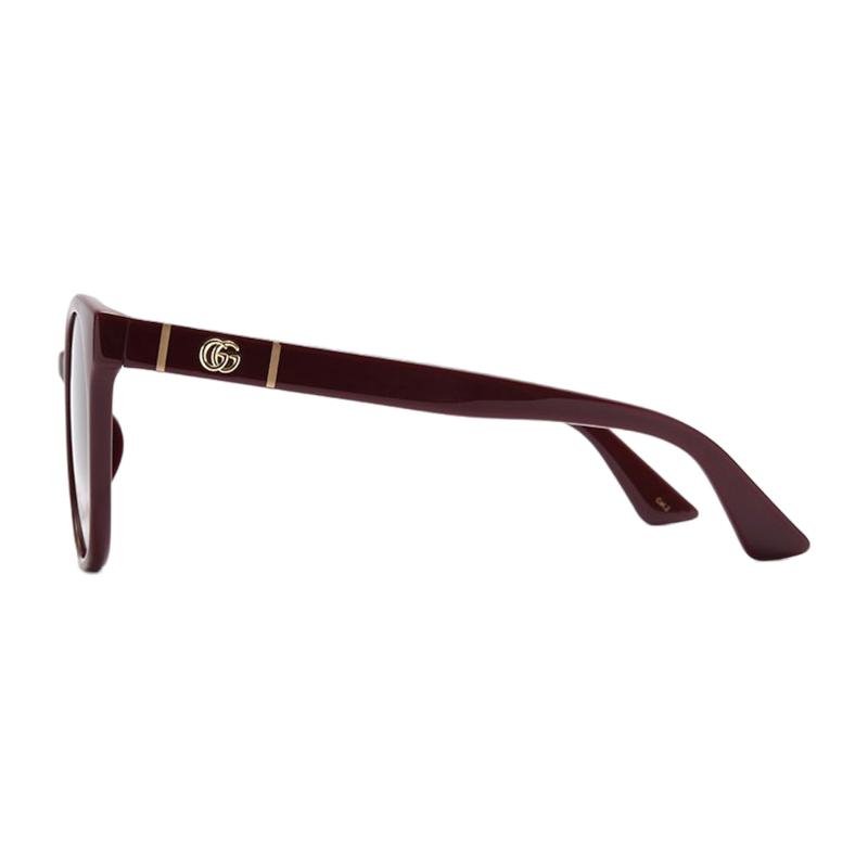 Gucci Double G Series One-Piece Nose Pad Irregular Frame Sunglasses Unisex Sunglasses Black GG1122SA