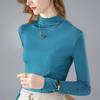 Women Mock Neck Modal Long Sleeve Tee Fleece Lined Thick Warm Base Layer Top