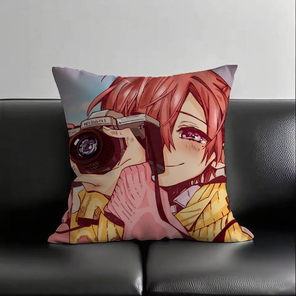 1pc Tbhk Mitsuba Sousuke Pillow Case Square Bedroom Sofa Leisure Comfort Cushion Car Living Room Home Decoration