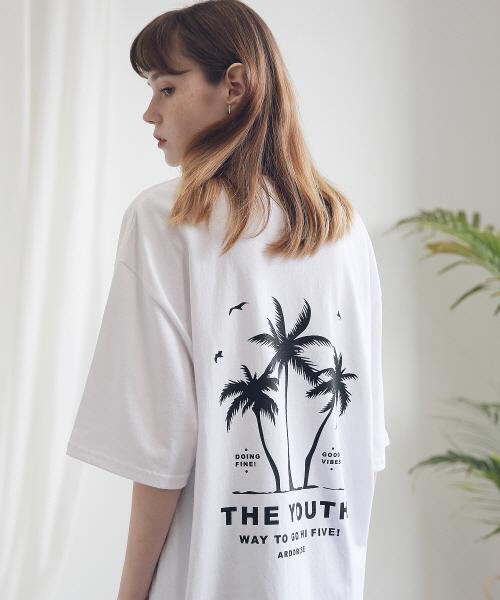 Ader Robe Unisex Palm Tree T-Shirt Ats191002-Wt L