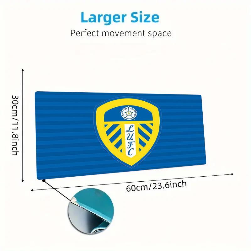 Leeds United Print  Cushion Non-slip Laptop Tablet Big Mousepad XXL Mat Mini PC Playmat With Lock edge