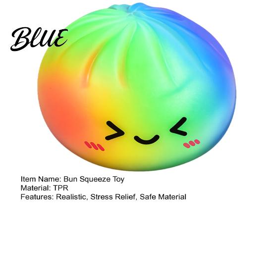 Non-Sticky Decompression Gadget Colorful Steamed Bun Squeeze Toy Cute Slow Rising Fidget for Stress Relief Soft Kids Adults Ball