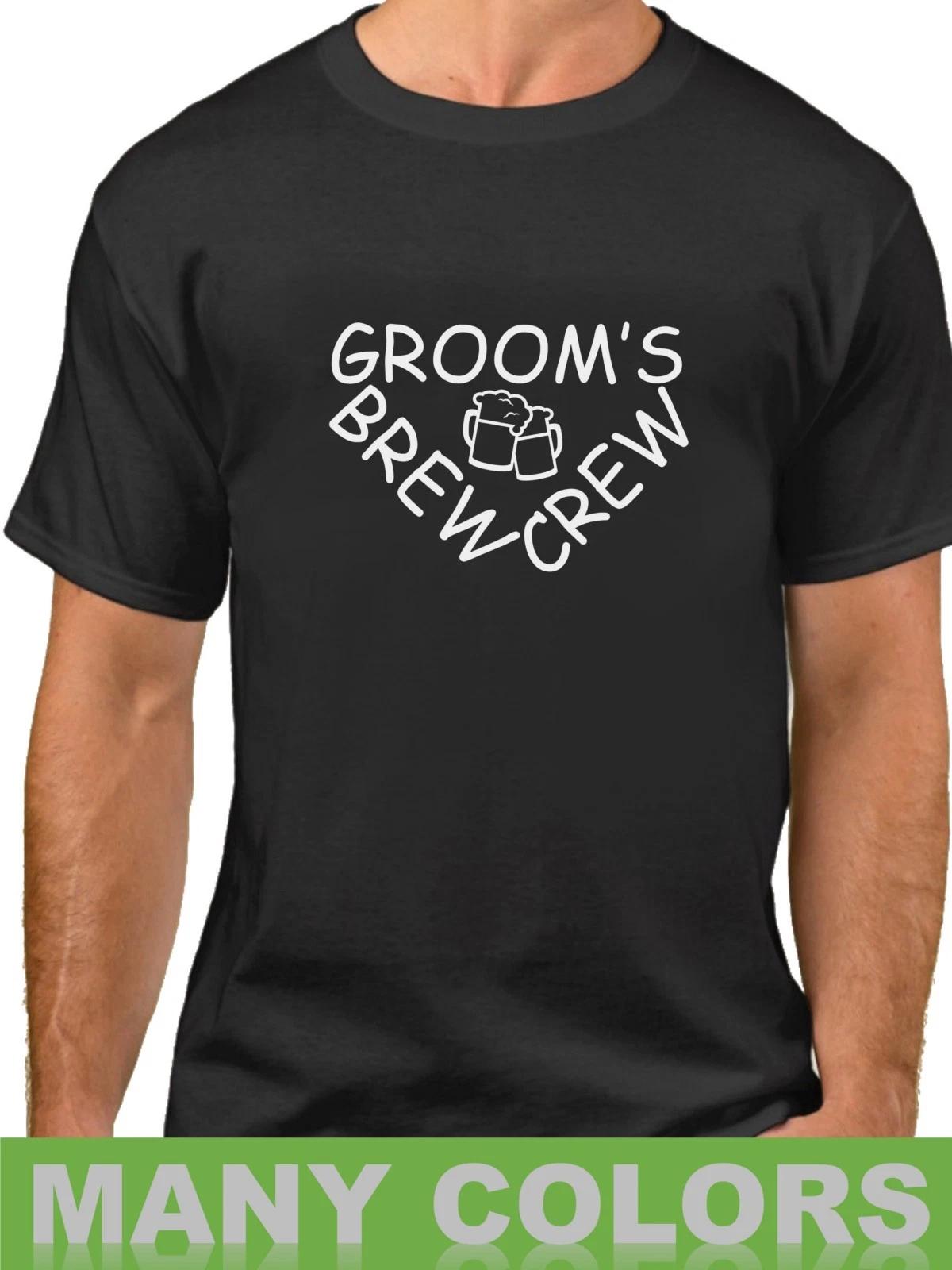 Groom s Brew Crew Shirt Funny Bachelor Party Tee for Groomsmen Wedding Gift Idea L
